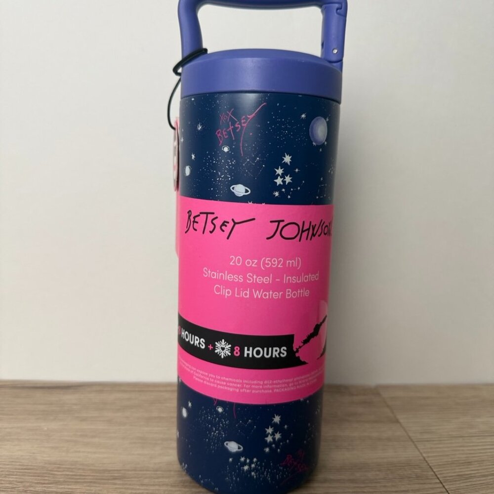 Betsey Johnson 20oz Insulated Stainless Steel Tumbler Double Wall Water Bottle